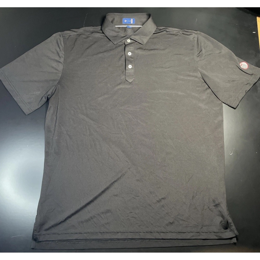Black Stitch Polo Golf Shirt - Men's XL - AAG 1955 Sleeve Logo